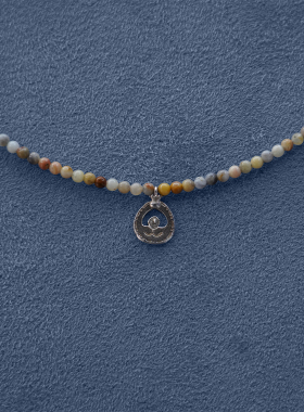 SALE E PEPE胡椒盐·玛瑙纯银敬酒人串珠项链