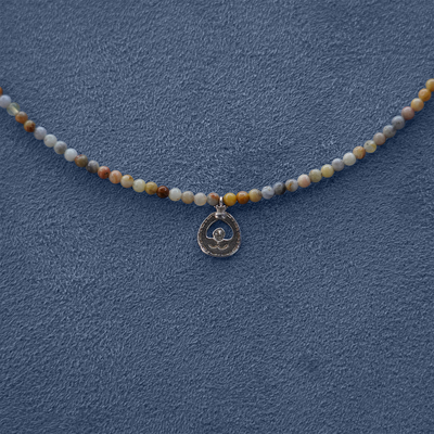 SALE E PEPE胡椒盐·玛瑙纯银敬酒人串珠项链