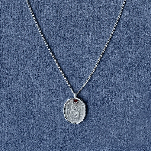 SALE E PEPE胡椒盐 纯银蒙娜丽莎圆盘项链