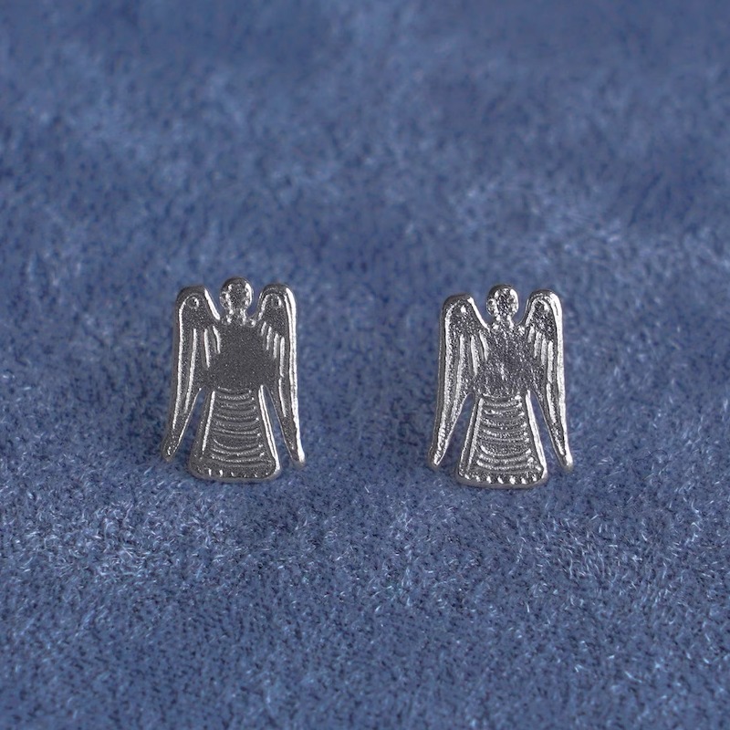 SALE E PEPE 胡椒盐 纯银天使耳钉