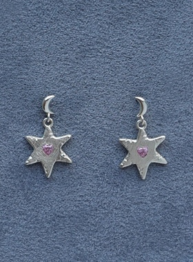 【欧阳娜娜同款】SALE E PEPE胡椒盐·纯银星光耳环 圣诞礼物