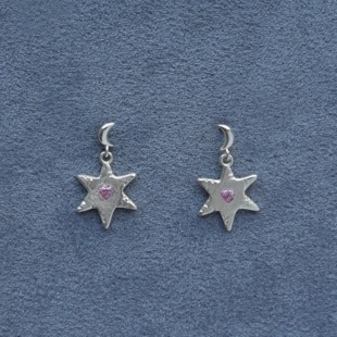 欧阳娜娜同款 SALE 圣诞礼物 PEPE胡椒盐·纯银星光耳环