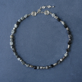 PEPE胡椒盐·纯银串珠项链 SALE 网格石玛瑙