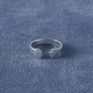 SALE E PEPE 胡椒盐 纯银抱抱戒指 镀金