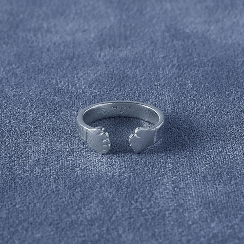 SALE E PEPE 胡椒盐 纯银抱抱戒指 镀金