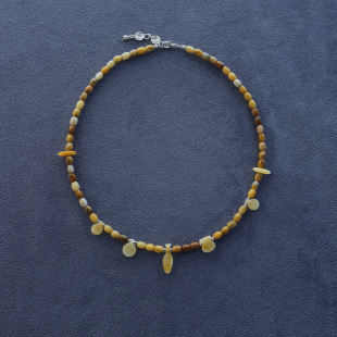 黄澳宝黄玉黑云母卵石 PEPE胡椒盐·酒窖串珠项链 SALE