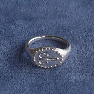 胡椒盐 PEPE 纯银人脸图章戒指 SALE