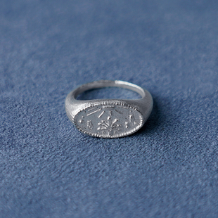 SALE E PEPE胡椒盐 纯银庆典图章戒指