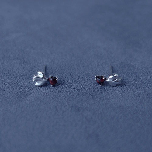 SALE E PEPE 胡椒盐 纯银爱心小鸟耳环 新年情人节生日礼物