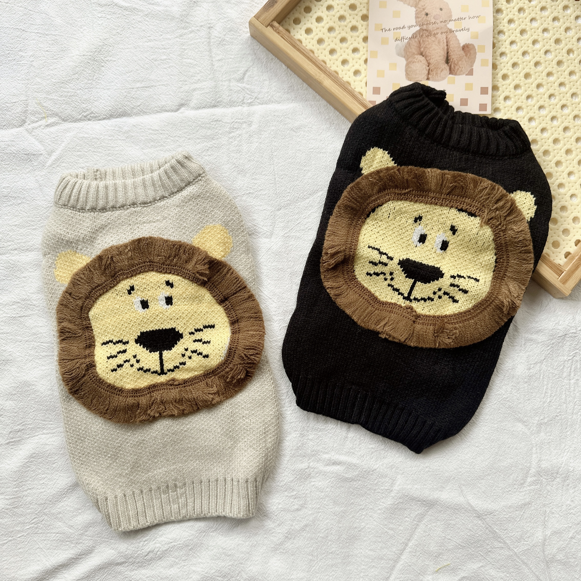 可爱小狮子宠物狗狗猫咪秋冬衣服毛衣保暖泰迪比熊马尔济斯西施