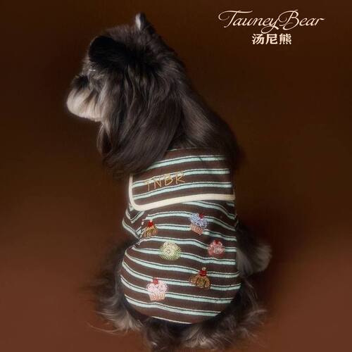 汤尼熊宠物狗狗猫咪秋冬衣服刺绣海军领卫衣比熊泰迪马尔济斯