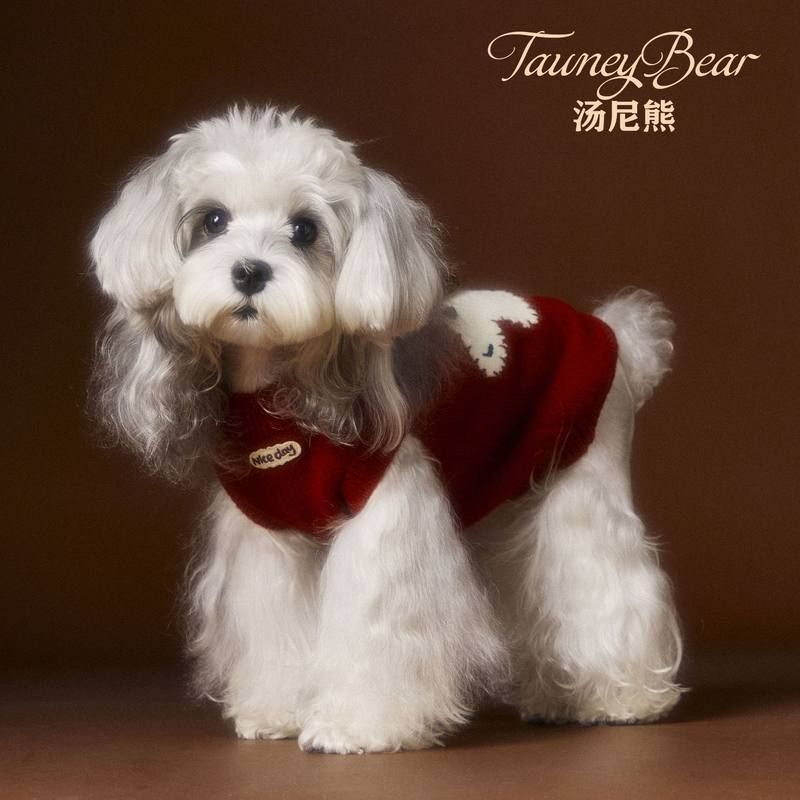 汤尼熊宠物狗狗猫咪衣服秋冬无袖毛衣背心保暖弹力泰迪比熊腊肠犬
