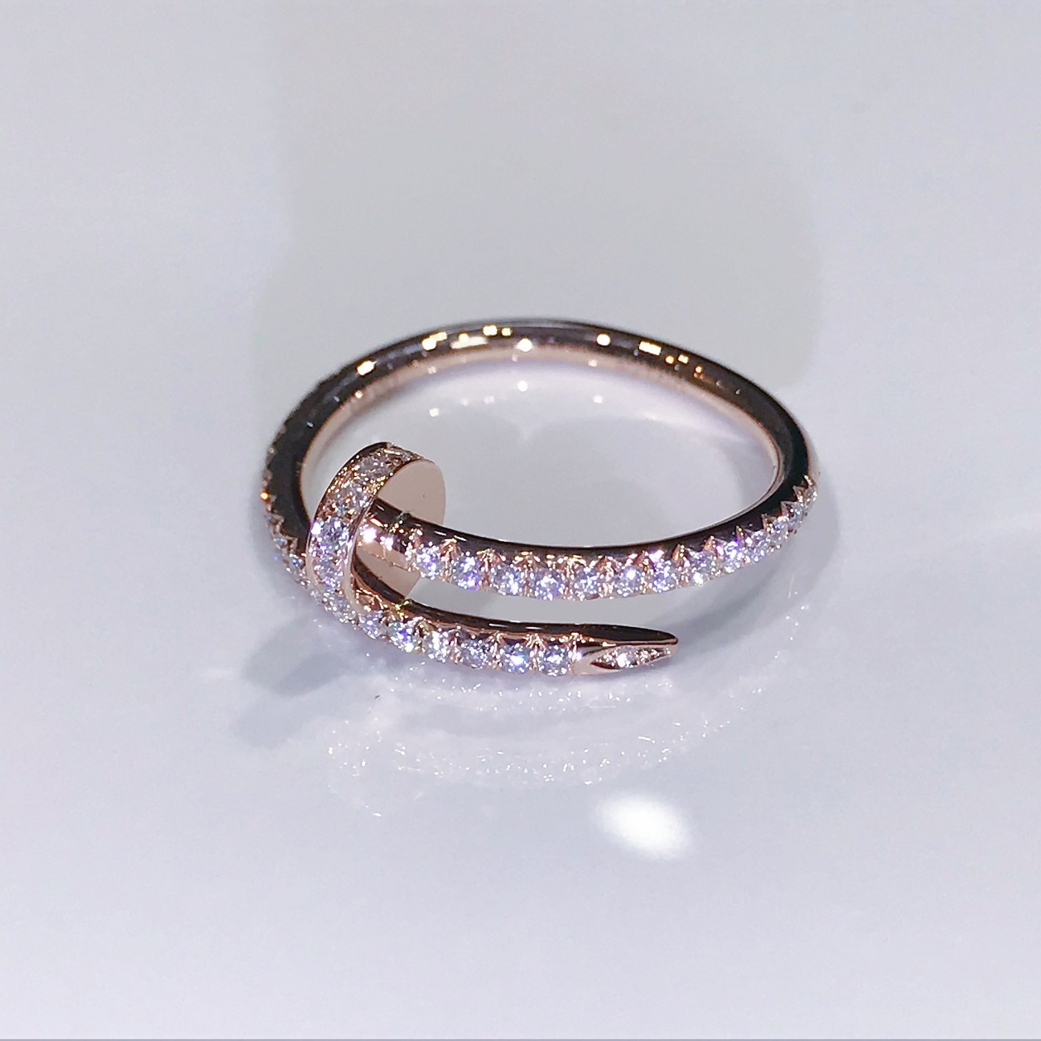 日本代购marisol钉子戒指女18k金镶钻石轻奢礼物钉子手镯肖战同款