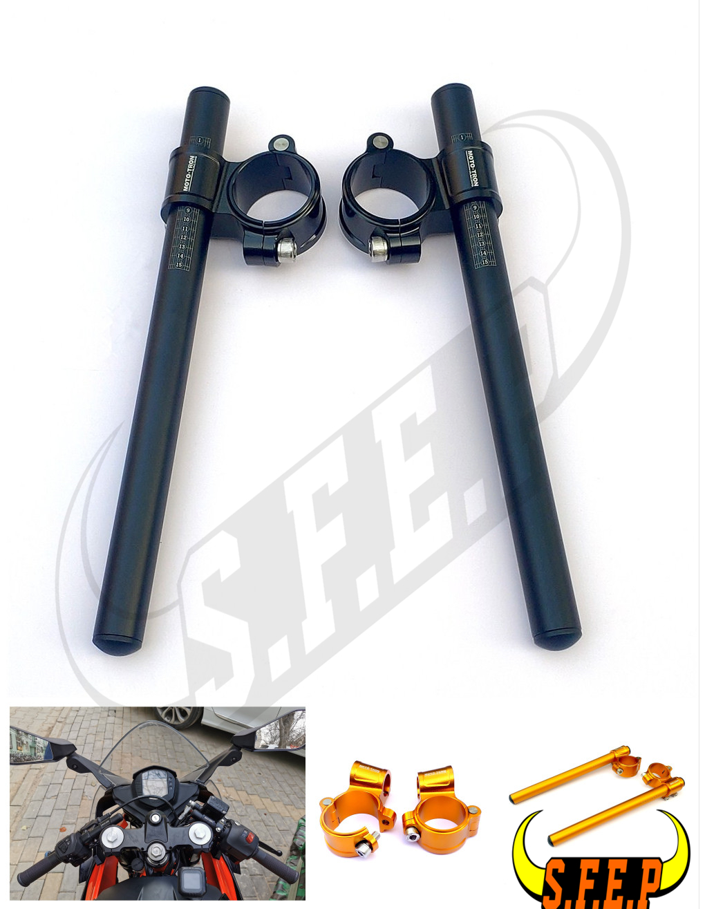 MOTO-TRON适用本田 Honda CBR1000RR 04-21 改装降低分离车把手把