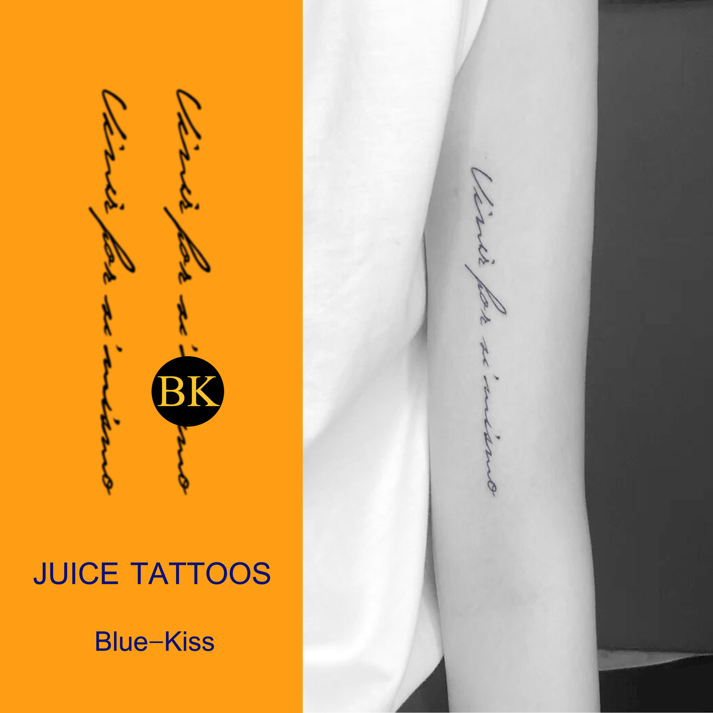 bluekiss蓝吻 为自己而活 西班牙语简约气质纹身贴纸草本持久男女