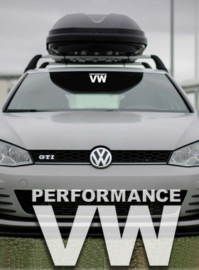 适用于大众汽车风挡贴改装VW贴纸反光VW前风挡贴纸盖划痕防水反光