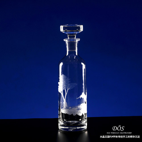 福络依德奥地利DÖS 手工水晶酒樽快速醒酒器森林生态酒瓶750ml