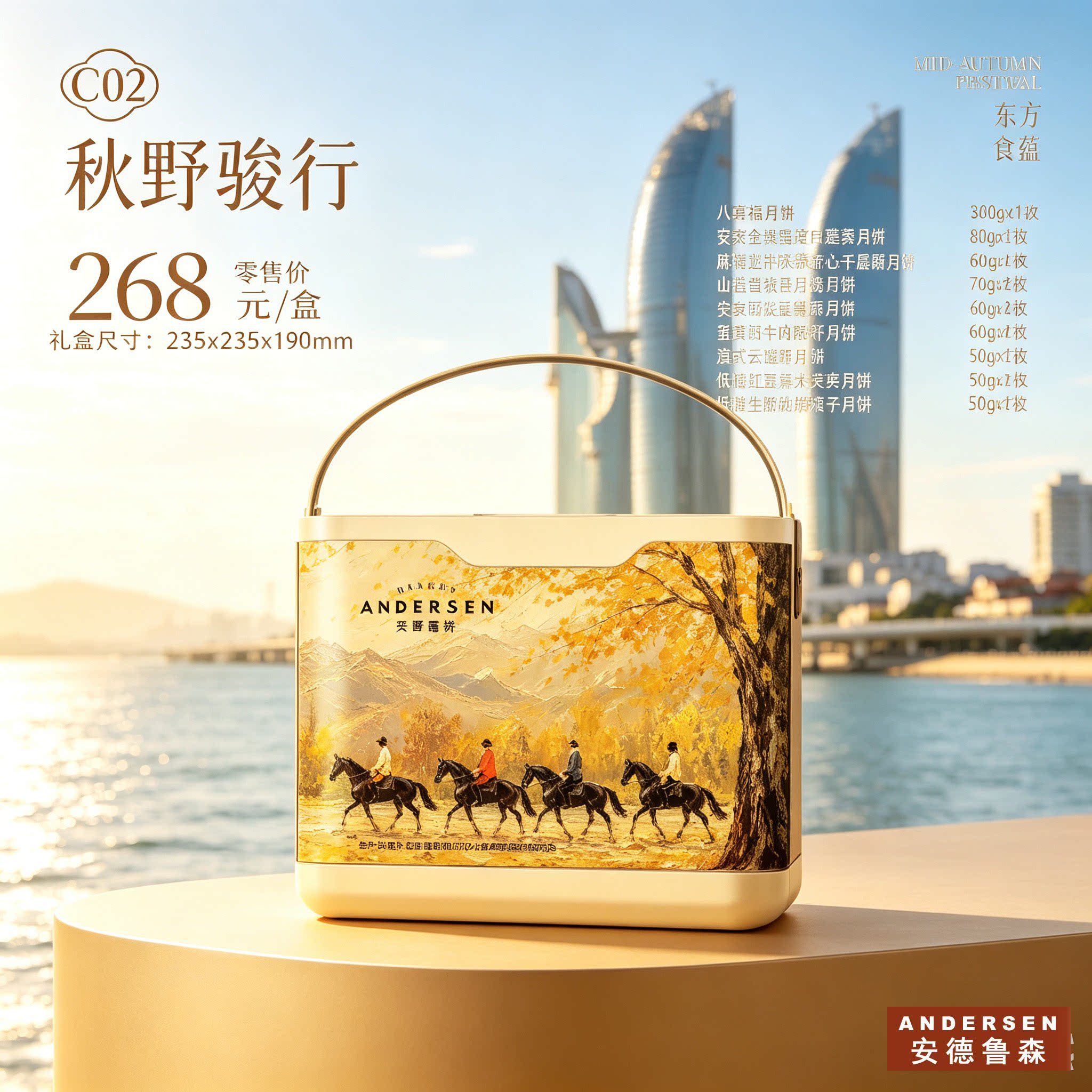 厦门安德鲁森中秋月饼礼盒C02西点/面包/蛋糕