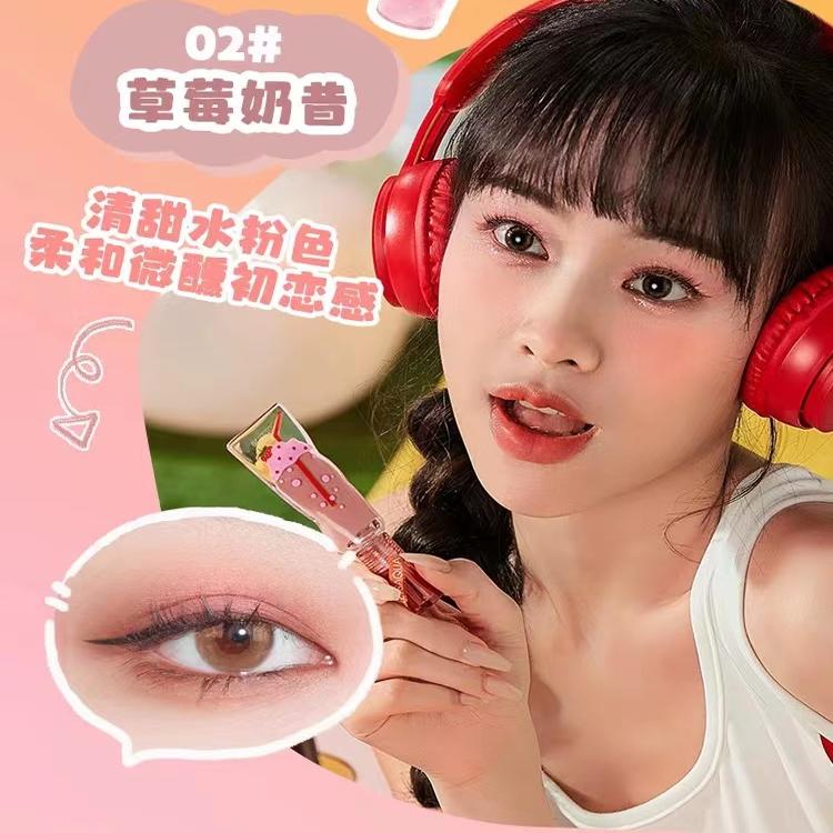 屈臣氏LETSAQUA绒绒液体眼影柔雾奶茶色低饱和百搭柔和水粉色元气