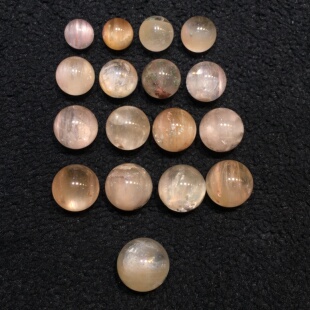 天然兔毛水晶粉兔毛橙黄兔毛与幽灵共生圆珠单珠多宝手链项链配件