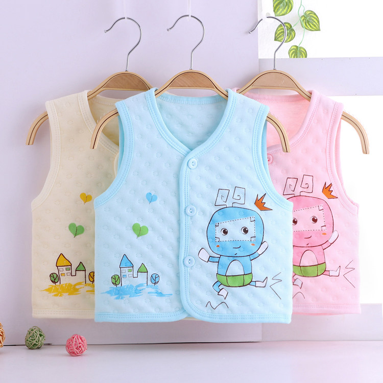 baby Warm vest Female baby children spring and autumn Boy girl newborn pure cotton Cotton clip Thin section Vestin the Children/Baby/Family fitted , Vest  category - from Buy2taobao.com to provide professional Taobao agent buy service