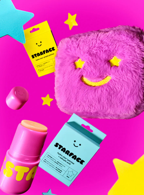 限量STARFACE美国 可爱星星组合装痘痘贴 含笑脸收纳袋 减少发炎