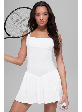 alo新款 Break Point Tennis Dress经典运动网球连衣裙含文胸短裤