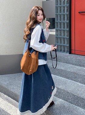 园园美衣2026秋季新款女装秋装女装森系牛仔三件套pk