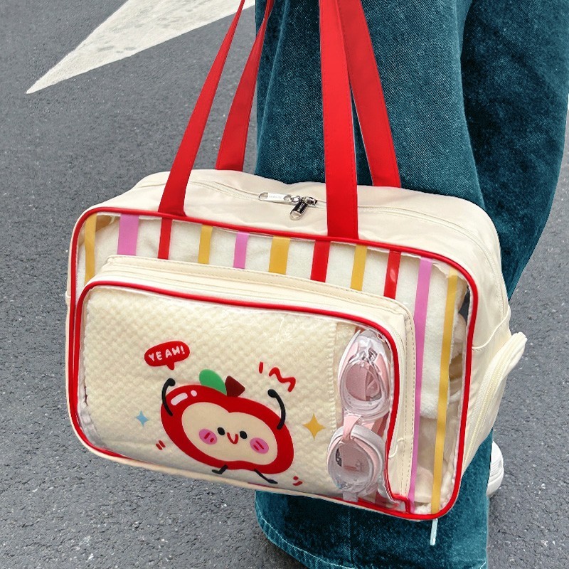 苹果洗漱包！带鞋仓干湿分离