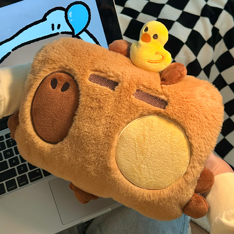 卡皮巴拉热水袋毛绒可爱电暖宝