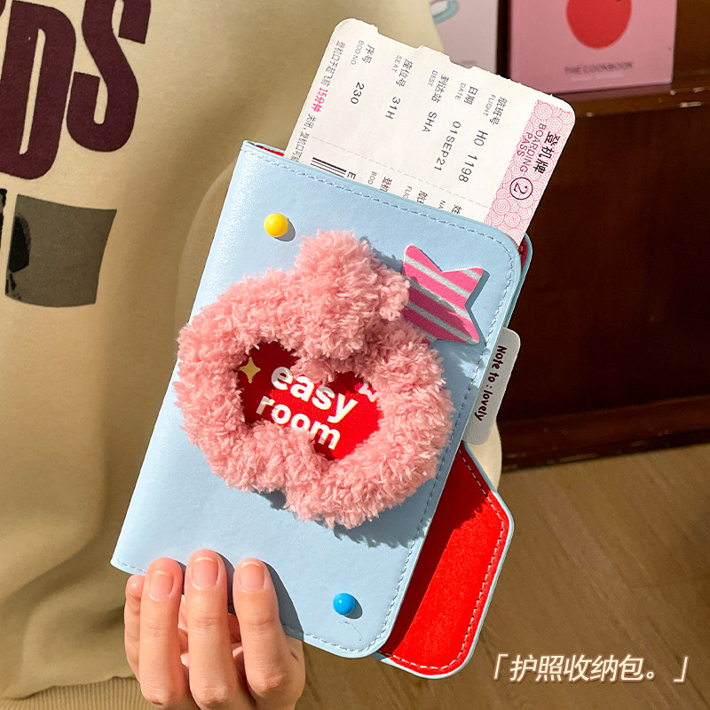 默默爱红心苹果卡包多功能一体图片