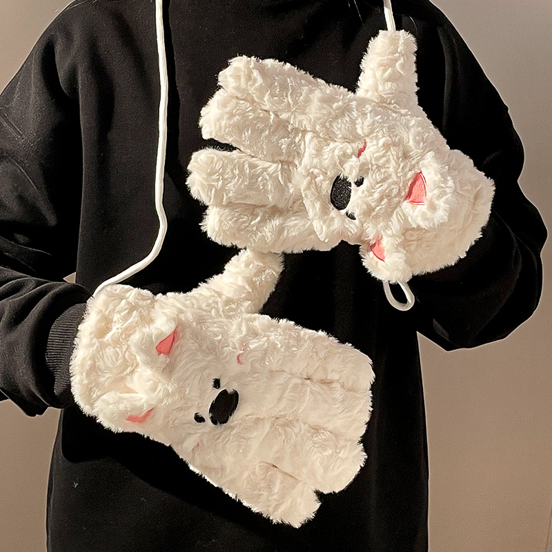 【可触屏】全指毛绒手套