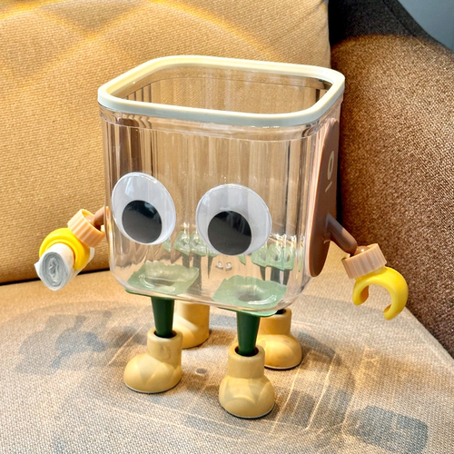 可爱透明桌面小垃圾桶