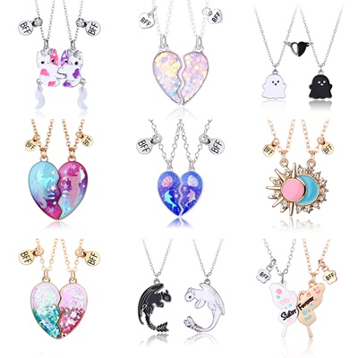 闺蜜项链二人磁吸一对情侣礼物好朋友友谊学生党儿童女童姐妹挂件