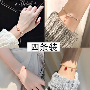 闺蜜手链三人高颜值超仙二人四人饰品友谊仙气学生女生手环女礼物