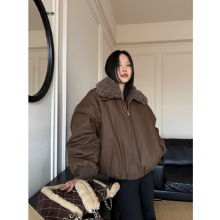 INSS 保暖棉服女外套50855 复古加厚毛领派克服2025十三行秋冬新款