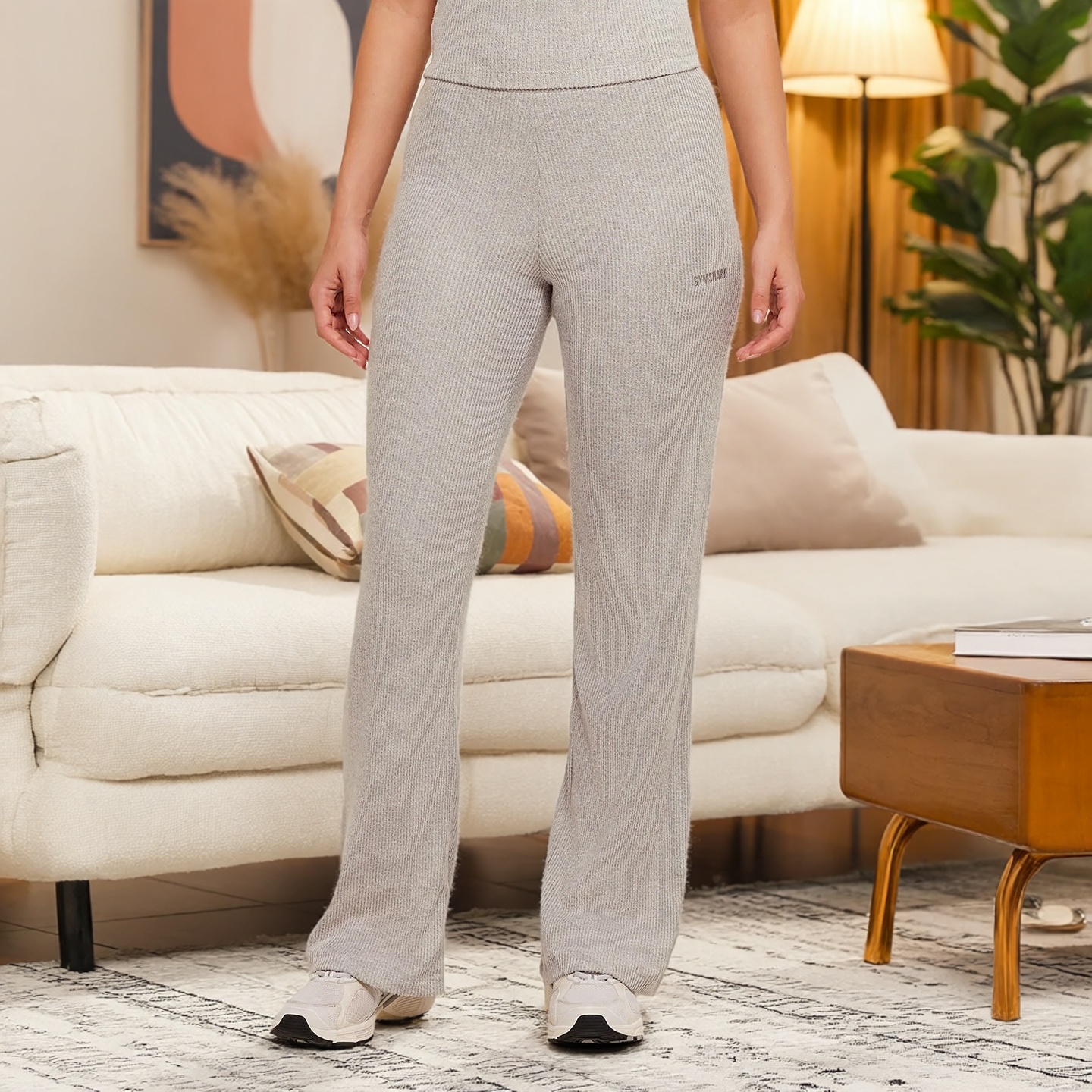 代购GYMSHARK女SuperSoft Straight Leg Pant休闲运动直筒阔腿裤