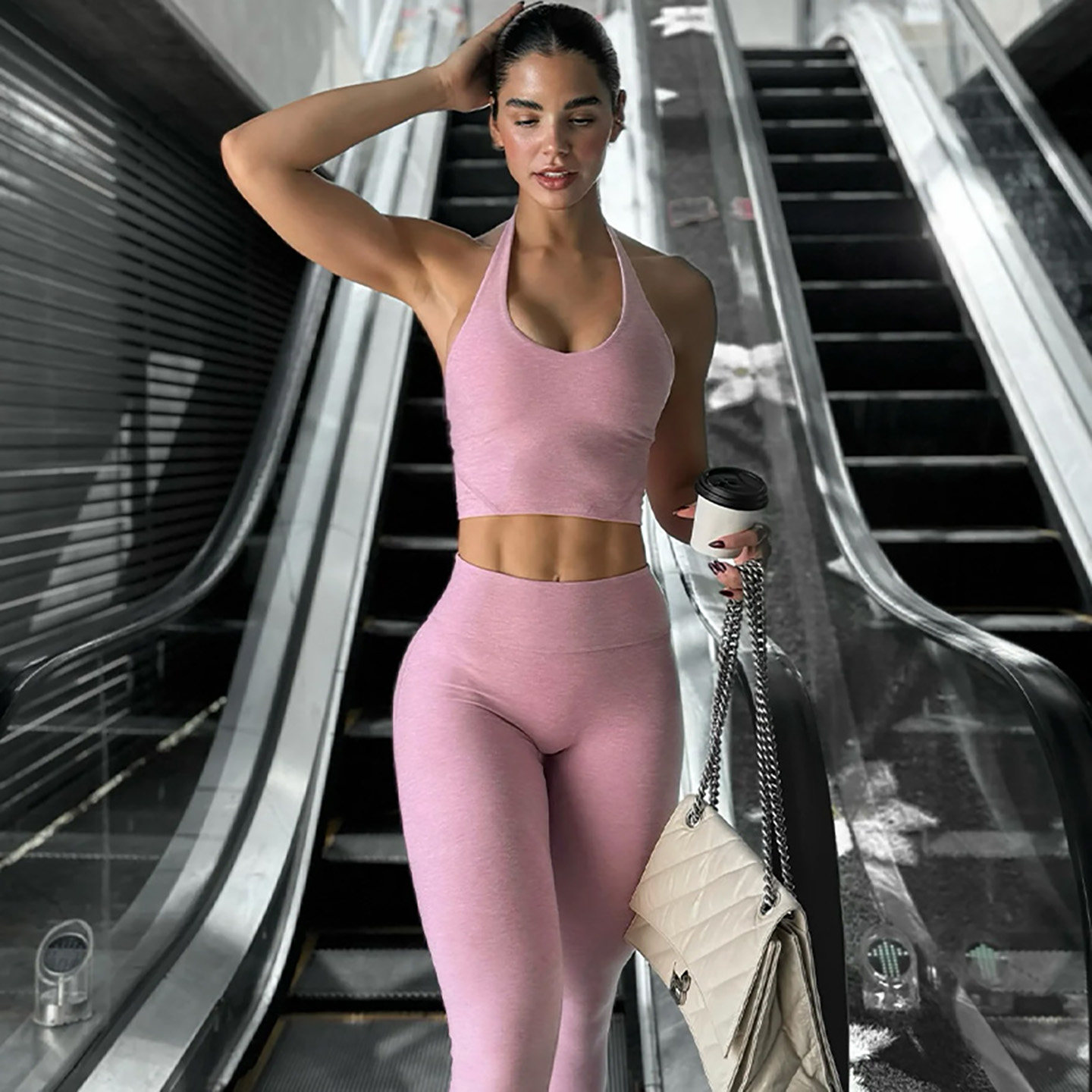 官网代购炸弹高腰健身裤速干透气