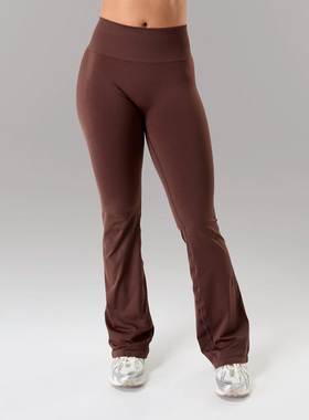 代购ALPHALETE阿尔法女AMPLIFY FLARED PANT高腰无缝微喇紧健身裤