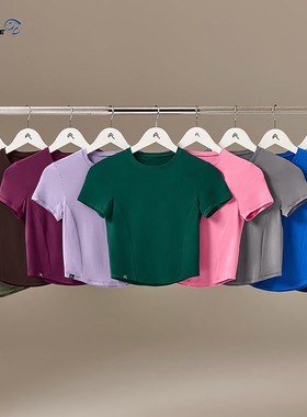 现货ONER ACTIVE女MELLOW SOFT普拉提短款健身运动瑜伽短袖上衣薄