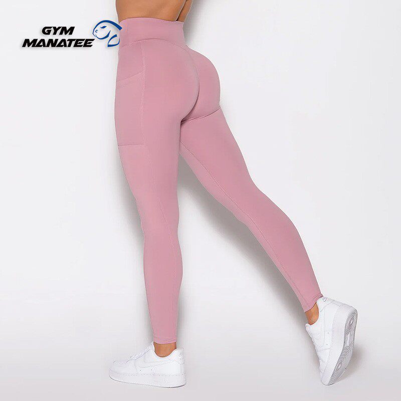 代购女SCULPT KNOT LEGGINGS扭结V腰健身运动紧身长裤
