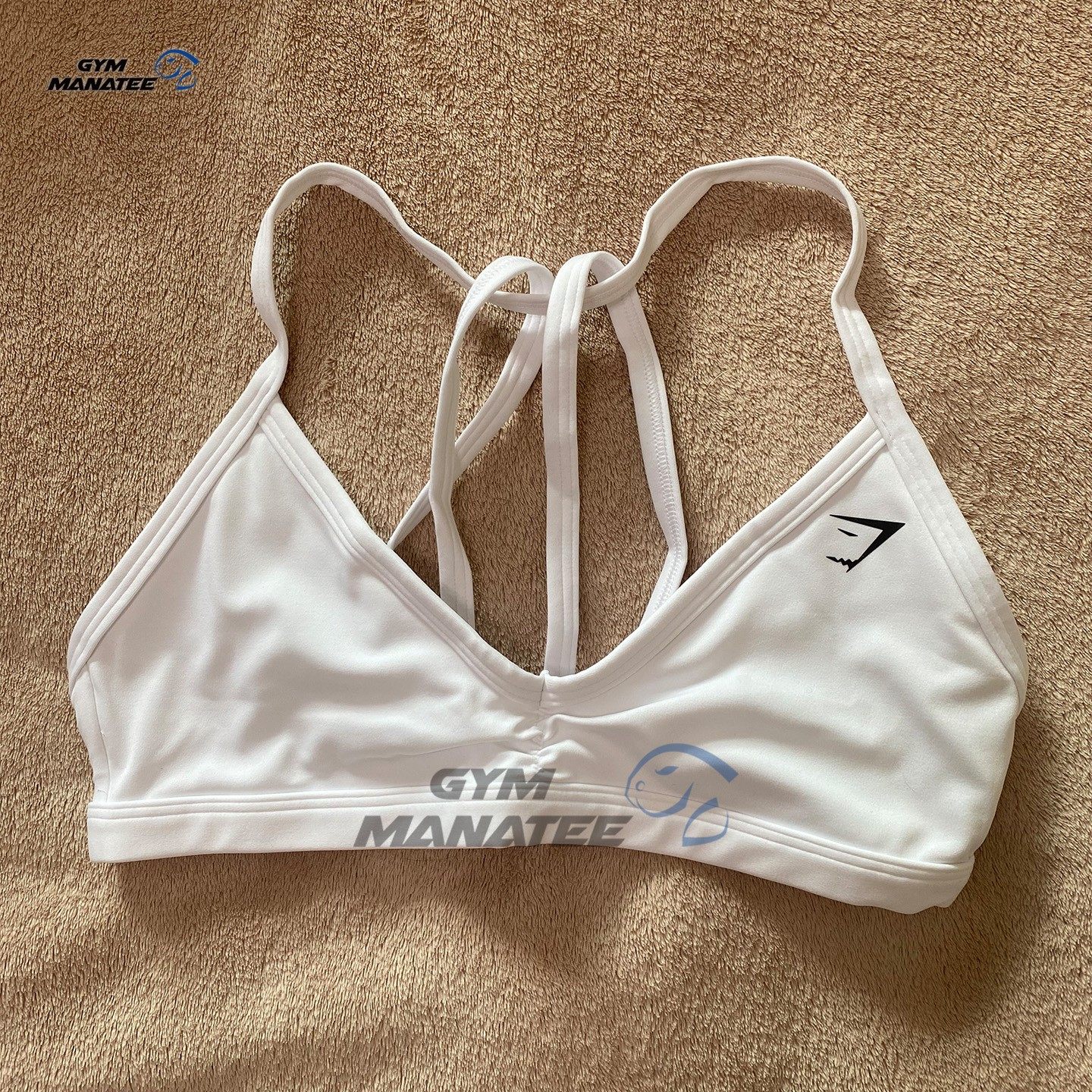 代购GYMSHARK女MINIMAL细带挂脖健身瑜伽运动举铁文胸BRA背心