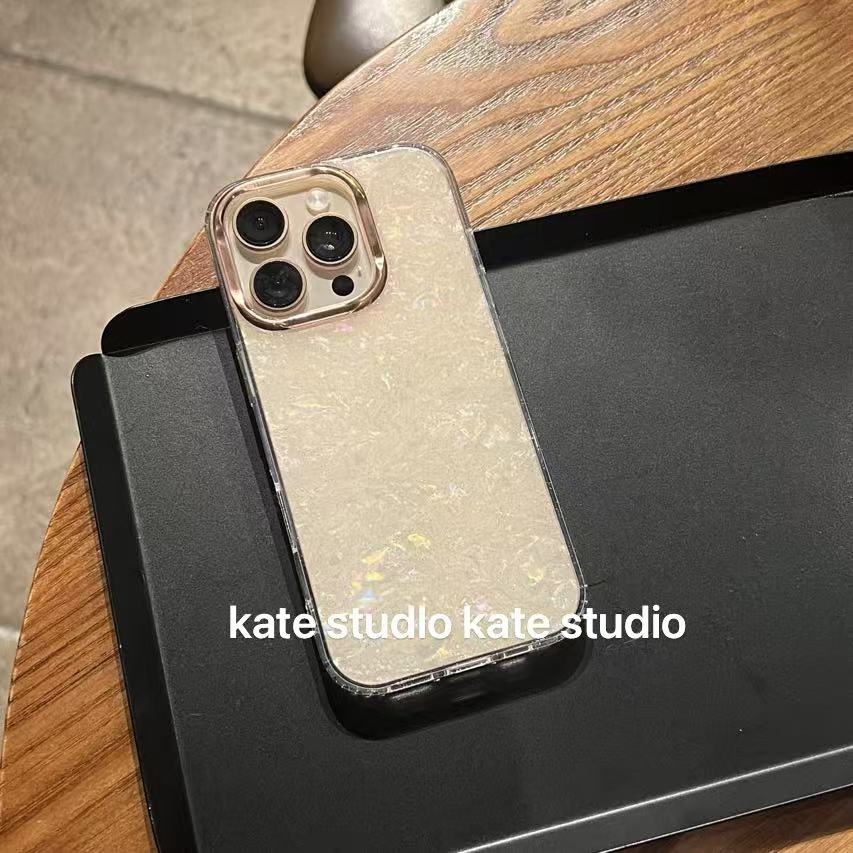 小红书 kate（手机壳版）ins风闪粉贝壳纹手机壳适用iPhone16promax氛围感天花板15pro壳
