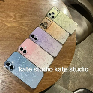 小红书 kate（手机壳版） 渐变哑光烟花手机壳适用iPhone17promax全包软壳精孔17Pro星宇橙