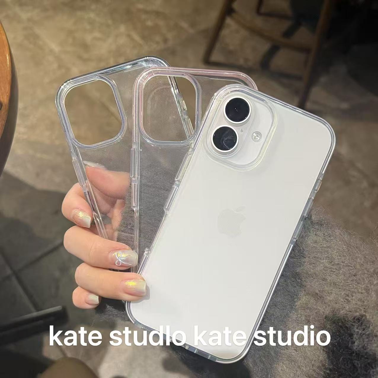 小红书 kate（手机壳版）圆边手机壳适用iPhone16promax透明简约风ins圆润手感15pro简约风