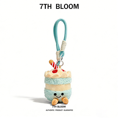 可爱抹茶蛋糕毛绒包挂件生日礼物