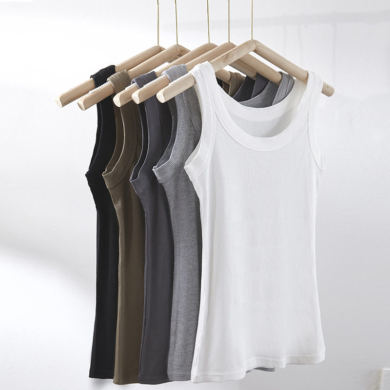 2026春秋夏纯色螺纹内搭女士防走光大码工字背心外穿打底外搭吊带