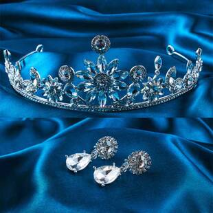 罗马假日】赫本同款公主皇冠新娘皇冠选美冠军头饰宴会生日王冠婚