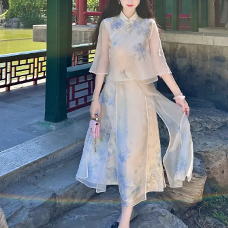 新中式国风版复古立领盘扣上衣