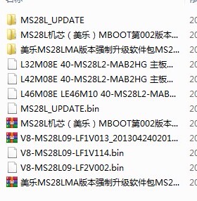 美乐LE39 46M08E F  42 46M11 40-MS28L2-MAB2HG U盘升级程序数据